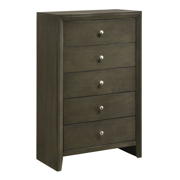 Red Barrel Studio® Joseph Gray 5-drawer Chest | Wayfair